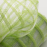 10.5"x10yd Faux Jute Check Mesh, Fresh Green/Clear  SU35B