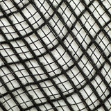 10.5"x10yd Faux Jute Check Fabric Mesh, Black  SU35