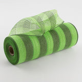 10.5"x10yd Faux Jute/Poly Mesh Small Stripe, Fresh Green/Moss  SU35