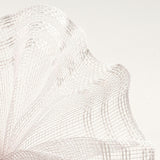 10.5"x10yd Poly/Faux Jute Border Stripe Mesh, White/White  SU35