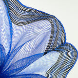 10.5"x10yd Poly/Faux Jute Border Stripe Mesh, Royal Blue/Black  SU35