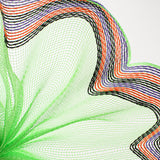 10.5"x10yd Poly/Faux Jute Border Stripe Mesh, Lime/Purple/Orange/Black  SU35