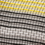 10.5"x10yd Poly/Faux Jute Border Stripe Mesh, Yellow/Black/White  SU35