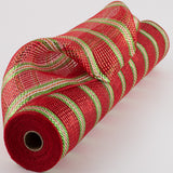 21"x10yd Polypropylene/Laser Foil Mesh, Red/Lime Green/Gold/White  SU36