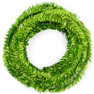 25' Tinsel Roping, 2 ply, Metallic Lime Green  WED