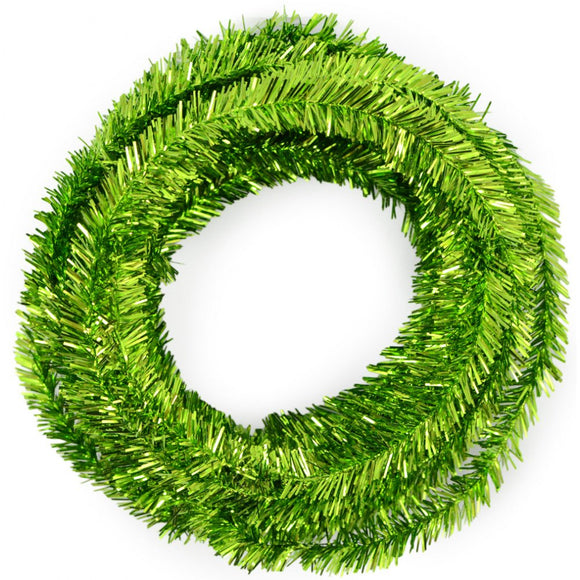 25' Tinsel Roping, 2 ply, Metallic Lime Green  WED